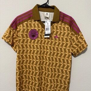 Adidas x Farm Rio's Tropical Club Soccer Jersey Brown Multi Color JD6303 Sz S